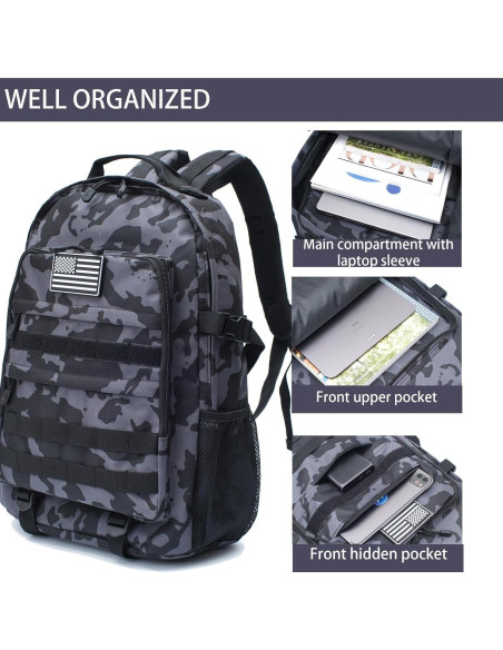 Mochila Camo WOWCOIN 35L Impermeable para Niños Mochila Camo WOWCOIN 35L Impermeable para Niños