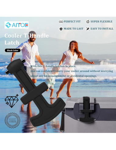 Paquete de 2 Pestillos T-Handle ZAITOE para Neveras Igloo 25-72 Qt