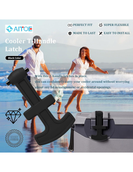 Paquete de 2 Pestillos T-Handle ZAITOE para Neveras Igloo 25-72 Qt Paquete de 2 Pestillos T-Handle ZAITOE para Neveras Igloo 25-72 Qt