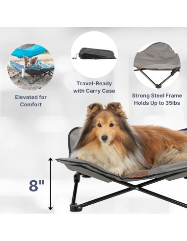 Cama de Camping Elevada para Perros TRIXIE Mediana 68.9x68.9 cm