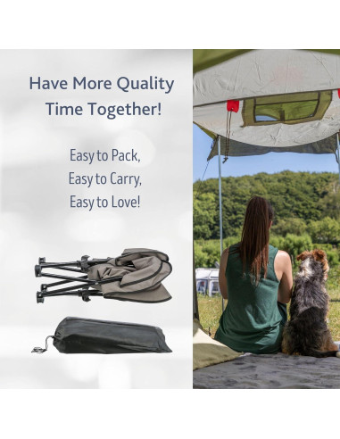 Cama de Camping Elevada para Perros TRIXIE Mediana 68.9x68.9 cm