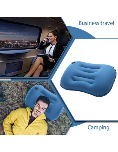 Almohada Inflable Camping YPWangShengRui Ergonómica 51x45cm