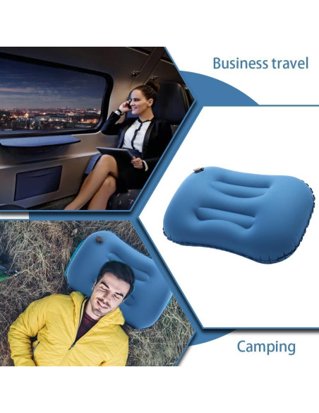 Almohada Inflable Camping YPWangShengRui Ergonómica 51x45cm