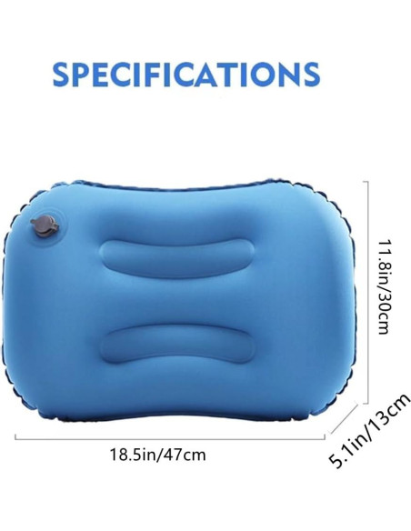 Almohada Inflable Camping YPWangShengRui Ergonómica 51x45cm