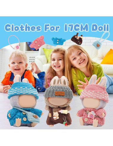3 Conjuntos de Ropa para Muñeca 17cm BearDot - Accesorios