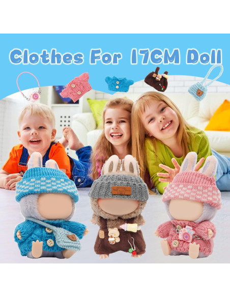 3 Conjuntos de Ropa para Muñeca 17cm BearDot - Accesorios