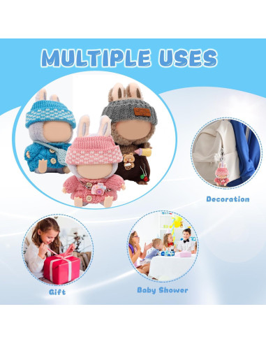 3 Conjuntos de Ropa para Muñeca 17cm BearDot - Accesorios