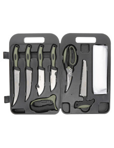 Kit de Cuchillos de Caza Old Timer con Tijeras y Afilador