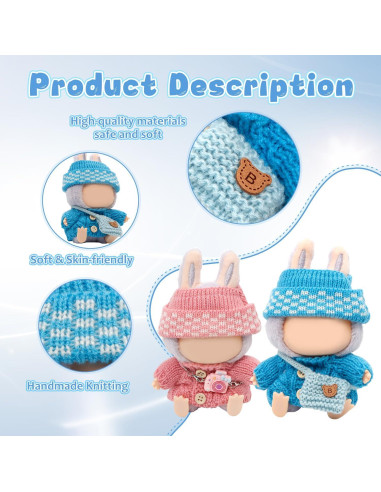 3 Conjuntos de Ropa para Muñeca 17cm BearDot - Accesorios