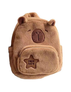 Mochila de Peluche Capibara Multifuncional 24x11x30cm