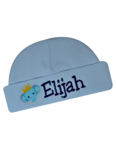 Sombrero Bordado Personalizado para Bebés Funny Girl Azul