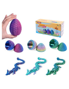 Juguete Antiestrés Huevo de Dragón AKIDA 3D - 2 Piezas