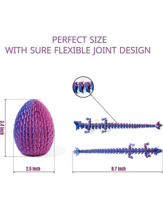Juguete Antiestrés Huevo de Dragón AKIDA 3D - 2 Piezas 2
