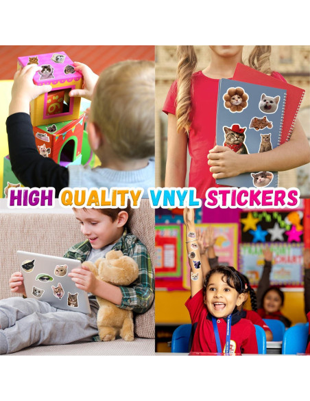 100 Stickers de Gato GYZLK Impermeables para Niños y Adolescentes