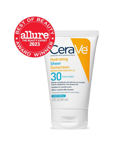 CeraVe Protector Solar Hidratante SPF 30 para Cara y Cuerpo 85g