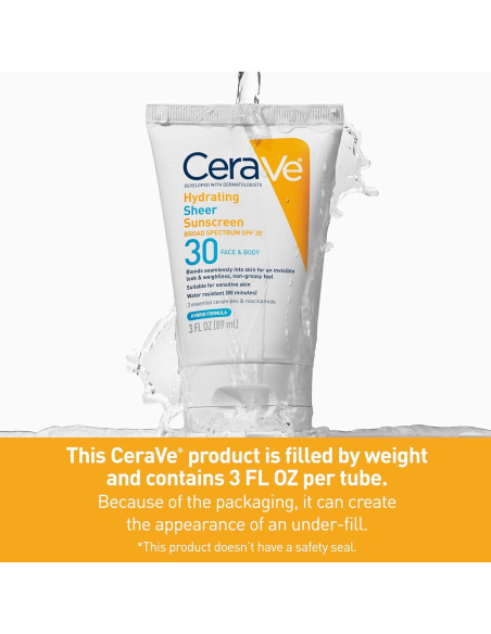 CeraVe Protector Solar Hidratante SPF 30 para Cara y Cuerpo 85g