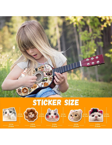 100 Stickers de Gato GYZLK Impermeables para Niños y Adolescentes