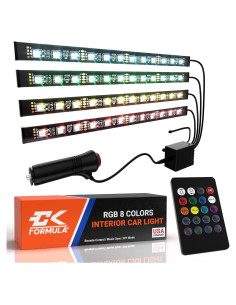 Luces LED interiores CK Formula RGB con control remoto 12V