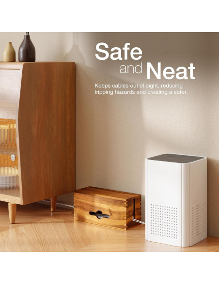 Caja de Gestión de Cables Tidita Acacia 38.1x15.2x17.5 cm Caja de Gestión de Cables Tidita Acacia 38.1x15.2x17.5 cm