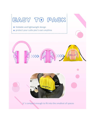 Auriculares Prohear 032 para Niños - Cancelación 25dB Rosa