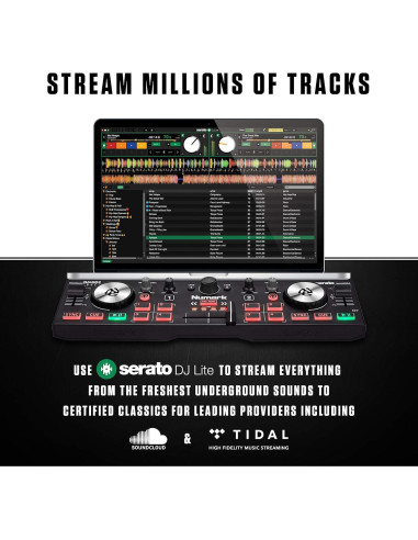 Controlador DJ Numark DJ2GO2 Touch con Auriculares DJ