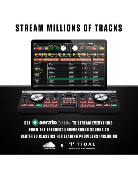 Controlador DJ Numark DJ2GO2 Touch con Auriculares DJ