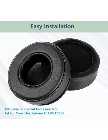 Almohadillas de Reemplazo XRHTONG para Auriculares Pioneer HDJ-X5 HDJ-X10 HDJ-X7 - Cuero de Proteína y Espuma de Memoria