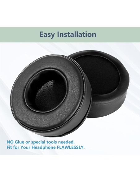 Almohadillas de Reemplazo XRHTONG para Auriculares Pioneer HDJ-X5 HDJ-X10 HDJ-X7 - Cuero de Proteína y Espuma de Memoria