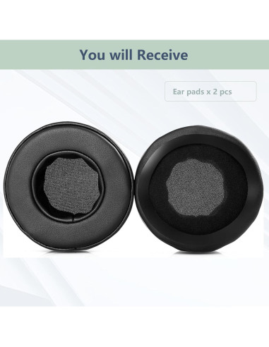 Almohadillas de Reemplazo XRHTONG para Auriculares Pioneer HDJ-X5 HDJ-X10 HDJ-X7 - Cuero de Proteína y Espuma de Memoria