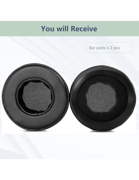 Almohadillas de Reemplazo XRHTONG para Auriculares Pioneer HDJ-X5 HDJ-X10 HDJ-X7 - Cuero de Proteína y Espuma de Memoria