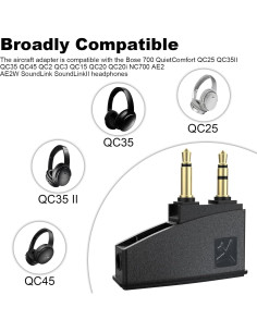 Adaptador de Audio para Aviones Toeasor Compatible con Bose 2