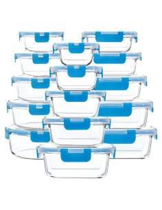 Juego de 30 Contenedores de Almacenamiento de Vidrio M MCIRCO