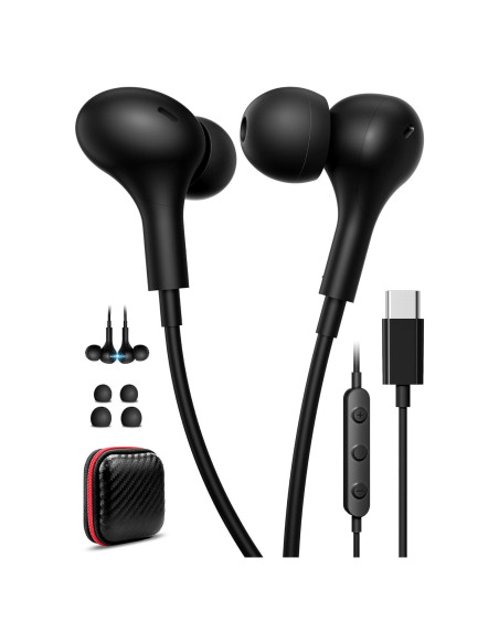 Auriculares USB C TOPAUX con micrófono y cancelación de ruido Auriculares USB C TOPAUX con micrófono y cancelación de ruido