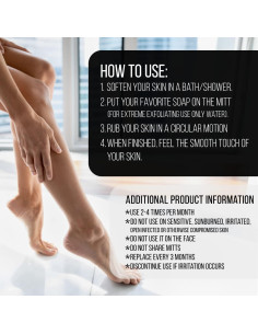 Guante Exfoliante Corporal Clarial Negro - Spa en Casa 2