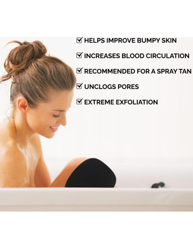 Guante Exfoliante Corporal Clarial Negro - Spa en Casa