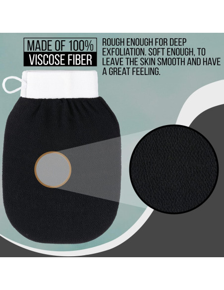 Guante Exfoliante Corporal Clarial Negro - Spa en Casa