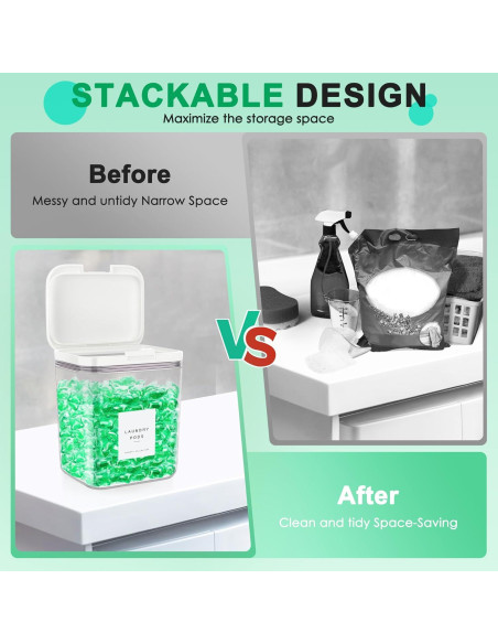 Contenedor de detergente Miuhoemy 5.5L con tapa de un toque