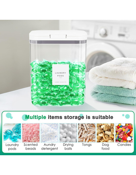 Contenedor de detergente Miuhoemy 5.5L con tapa de un toque