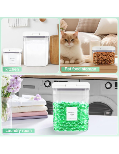 Contenedor de detergente Miuhoemy 5.5L con tapa de un toque