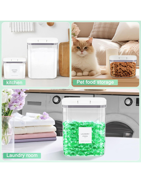 Contenedor de detergente Miuhoemy 5.5L con tapa de un toque