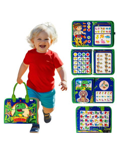 Tablero Ocupado Montessori Kiddies Spot Dinosaurio Azul 28x23 cm