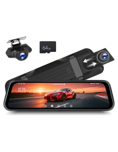 Cámara de Salpicadero Zomolither 9.66" IPS 1080P Doble Lente