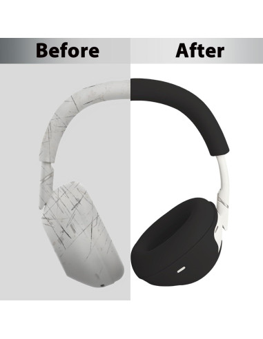 Funda de Silicona Adhiper para Auriculares Sony WH-1000XM6 - Negro