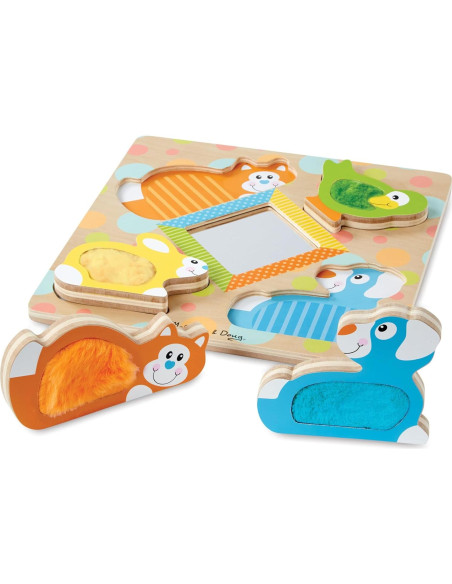 Rompecabezas de Madera Melissa & Doug con Espejo y Animales Rompecabezas de Madera Melissa & Doug con Espejo y Animales