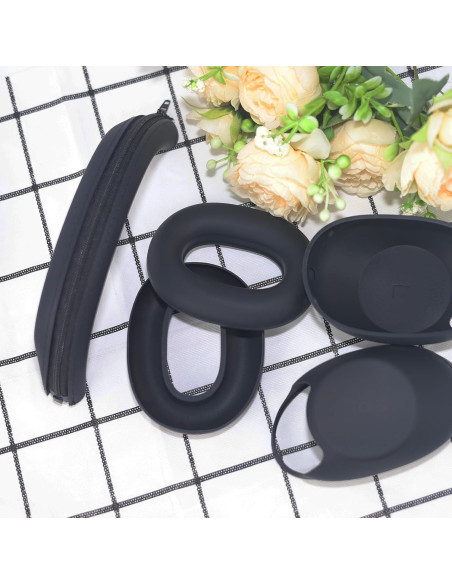 Funda de Silicona Adhiper para Auriculares Sony WH-1000XM6 - Negro Funda de Silicona Adhiper para Auriculares Sony WH-1000XM6 - Negro
