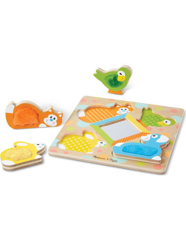 Rompecabezas de Madera Melissa & Doug con Espejo y Animales