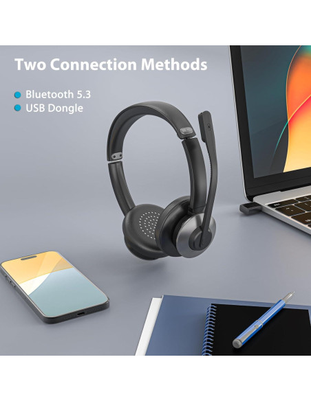 Auriculares Inalámbricos Bluetooth 5.3 Earby KSG-BT782S-D, Cancelación de Ruido, 26H Batería