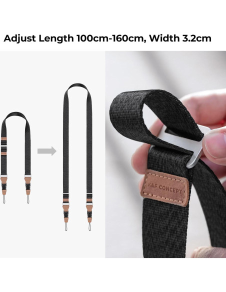Correa de Cuello K&F Concept 32mm Ajustable para Cámara DSLR
