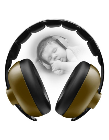 Auriculares BBTKCARE para Bebés - Protección Auditiva Verde Militar