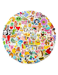 100 Pegatinas Impermeables AIONLUX para Niños - Vinilo Kawaii